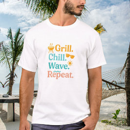 Camiseta Grill chill wave repetir cita de playa de verano