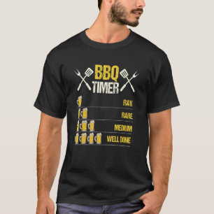 Camiseta Grill De Temporizador Raw Rare Medio Bien Hecho