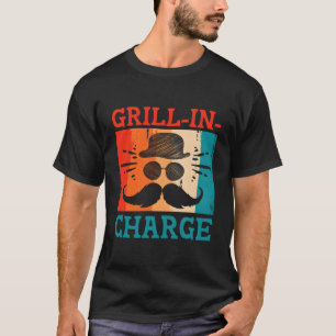 Camiseta Grill In Charge Daddy Foodie Dad Food Lover Grill