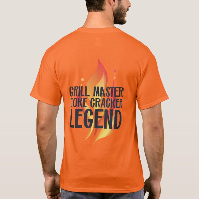 Camiseta Grill Legend BBQ Poster (Reverso)