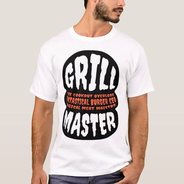 Camiseta Grill Master BBQ Dad Cita a Burger Grilling Cookou (Anverso)