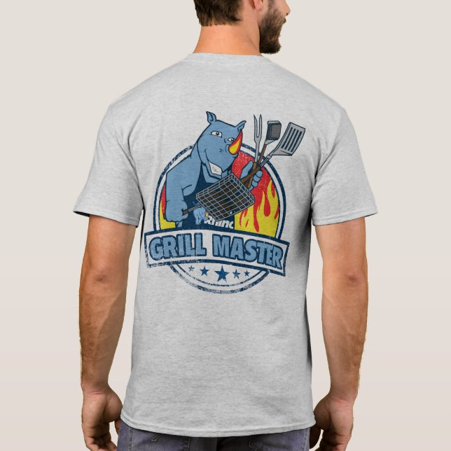 Camiseta "Grill Master" de Rinocerontes Azules (Reverso)
