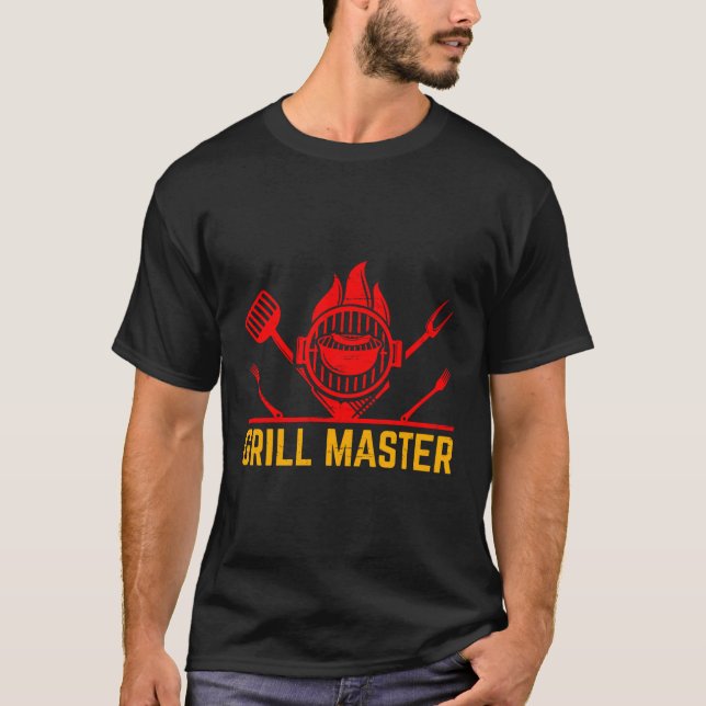 Camiseta Grill Master Gráfico Bbq Barbacoa Grill S (Anverso)