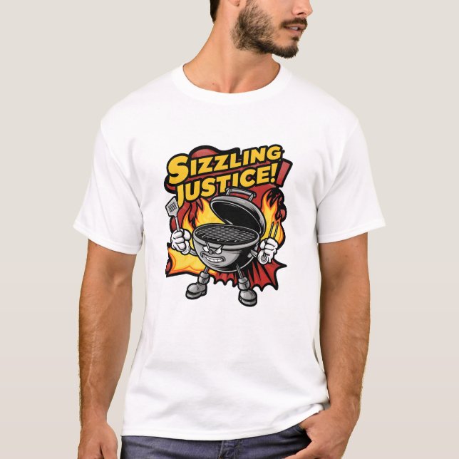 Camiseta Grill Master Sizzling Justice (Anverso)