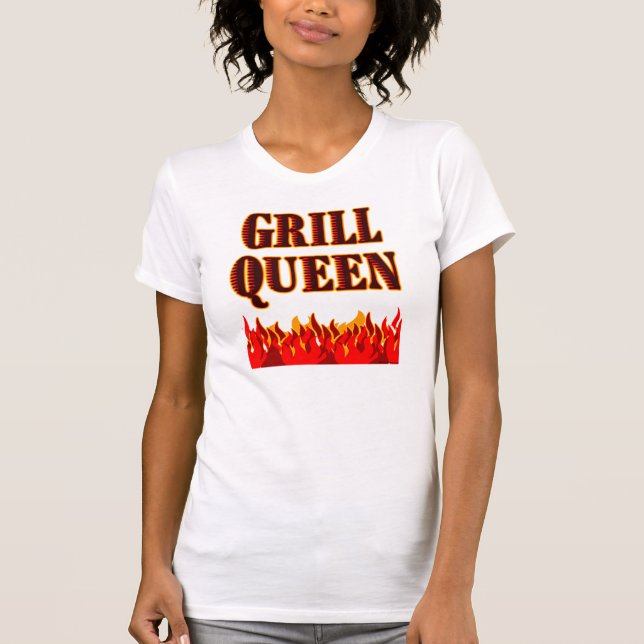 Camiseta Grill Queen Funny BBQ Saying (Anverso)