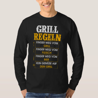 Camiseta Grill Regeln Kein Gemüchen Grill Saying