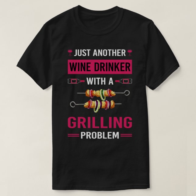 Camiseta Grill Wine Drinker (Diseño del anverso)