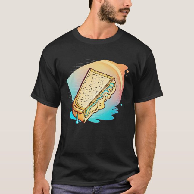 Camiseta Grilled Cheese Vaporwave 90s and 80s Aesthetic (Anverso)