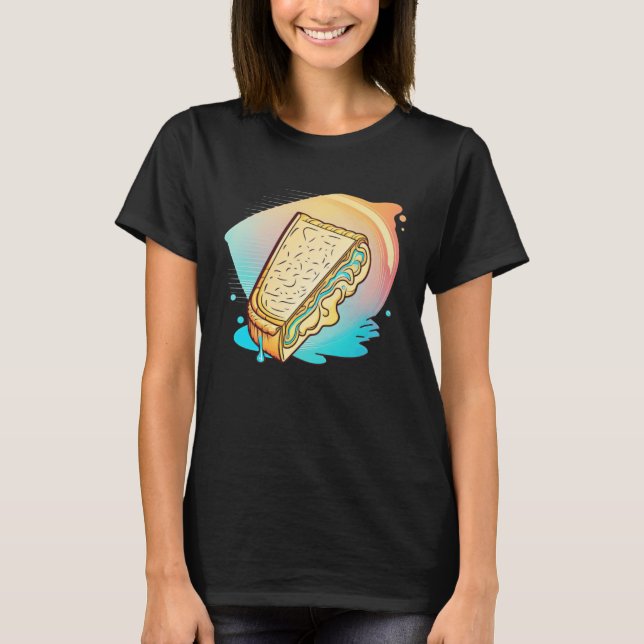 Camiseta Grilled Cheese Vaporwave 90s and 80s Aesthetic (Anverso)