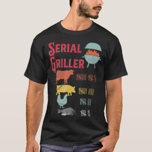 Camiseta Griller serie Vintage divertido parrillada BBQ Mas