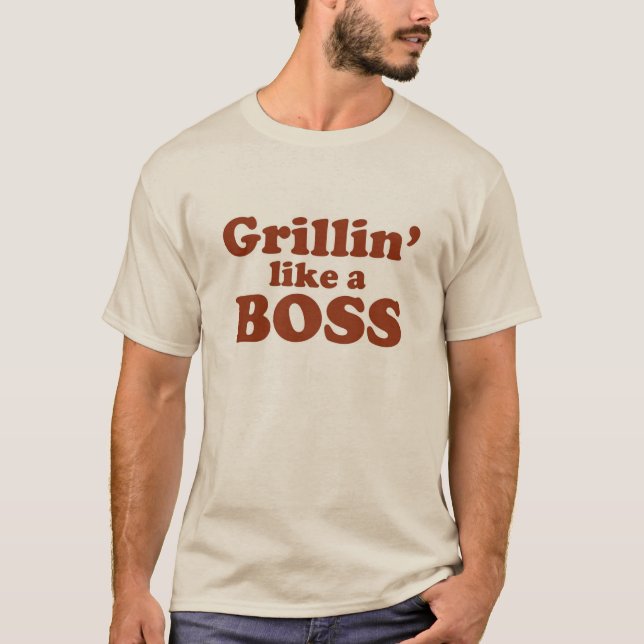 Camiseta Grillin' como un jefe (Anverso)