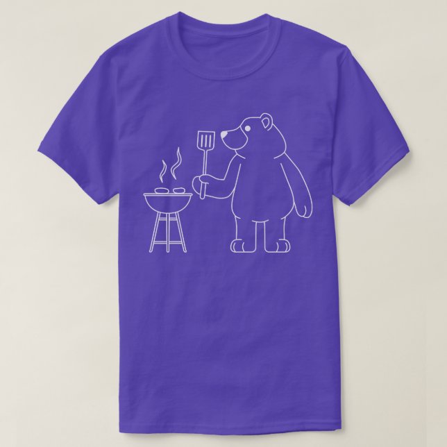 Camiseta Grilling Bear Funny Barbecue Camper Nature Premium (Diseño del anverso)