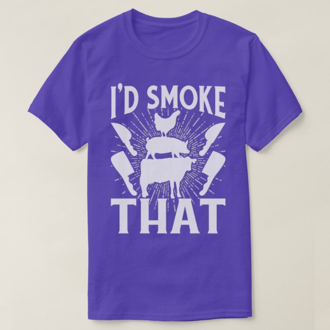 Camiseta Grillmaster Id Fumar Esa Graciosa BBQ (Diseño del anverso)