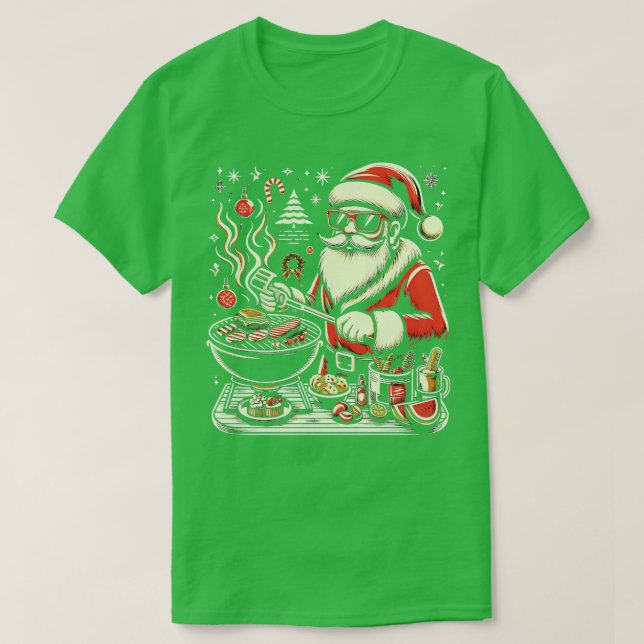 Camiseta GrillMaster Santa Navidades BBQ Bash Tee (Diseño del anverso)