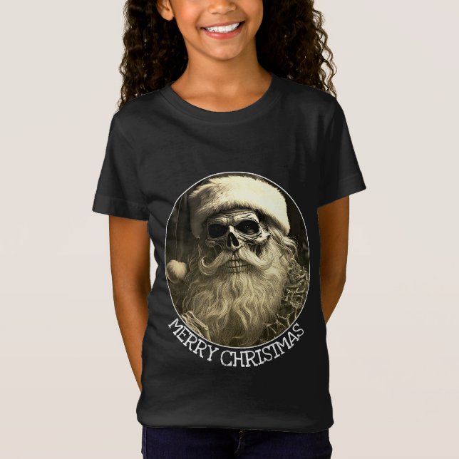 Camiseta Grim Navidad - Santa Esqueleto 65609 (Anverso)