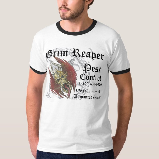 CAMISETA GRIM-PEST-CONTROL (Anverso)