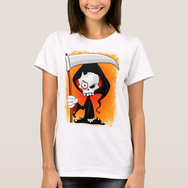 Camiseta Grim Reaper Creepy Funny Personalizado (Anverso)