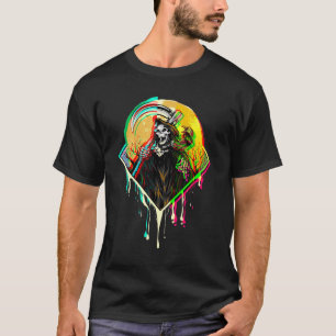 Camiseta Grim Reaper Crow Angel De La Muerte Occult Vaporwa