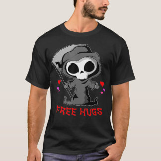 Camiseta Grim Reaper Death Free Hugs Easy Funny Halloween
