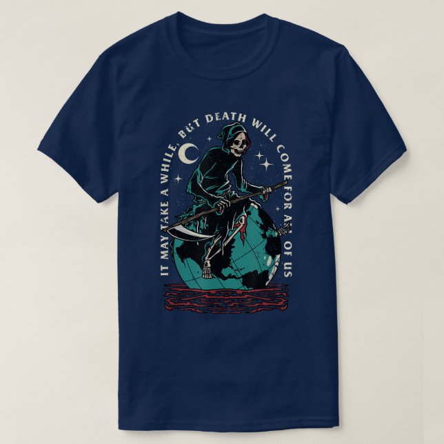 Camiseta Grim Reaper Death Soul Collector Grunge Gothic Hal (Diseño del anverso)