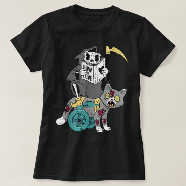 Camiseta Grim Reaper Lazy Halloween Costume Funny Zombie Ca (Diseño del anverso)