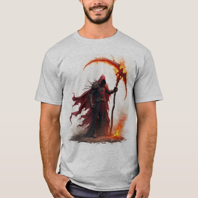 Camiseta Grim reaper scythe print t-shirt (Anverso)
