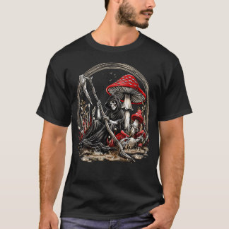 Camiseta Grim Reaper The Death Cottagecore Aesthetic Mushro