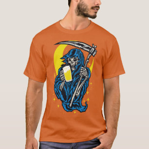 Camiseta Grim Reaper With Beer