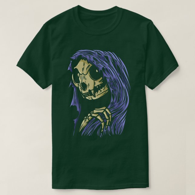 Camiseta Grim Reapurr Death Grim Reaper Cat Halloween Cat L (Diseño del anverso)