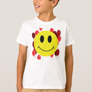Camiseta Grin Face con globos rojos