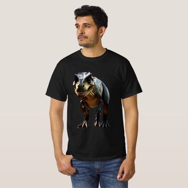 Camiseta **"Grin temerosa: La sonriente T-Rex"** (Anverso completo)