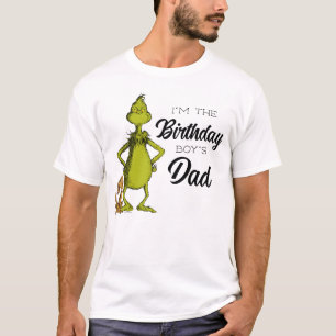 Camiseta Grinch Chalkboard Birthday Boy's Dad