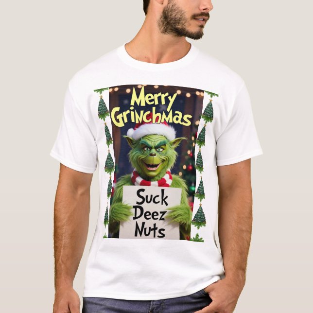 Camiseta Grinch Christmas T-Shirt Merry Christmas T-shirt  (Anverso)