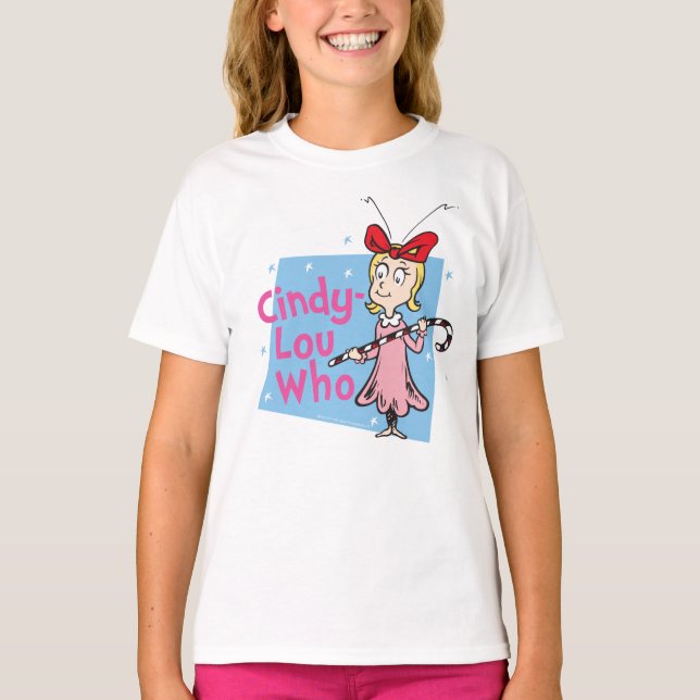Camiseta Grinch | Cindy-Lou Who - Candy Cane (Anverso)