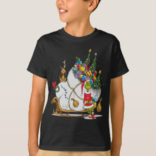 Camiseta Grinch Clásico Grinch y Max con Trineo