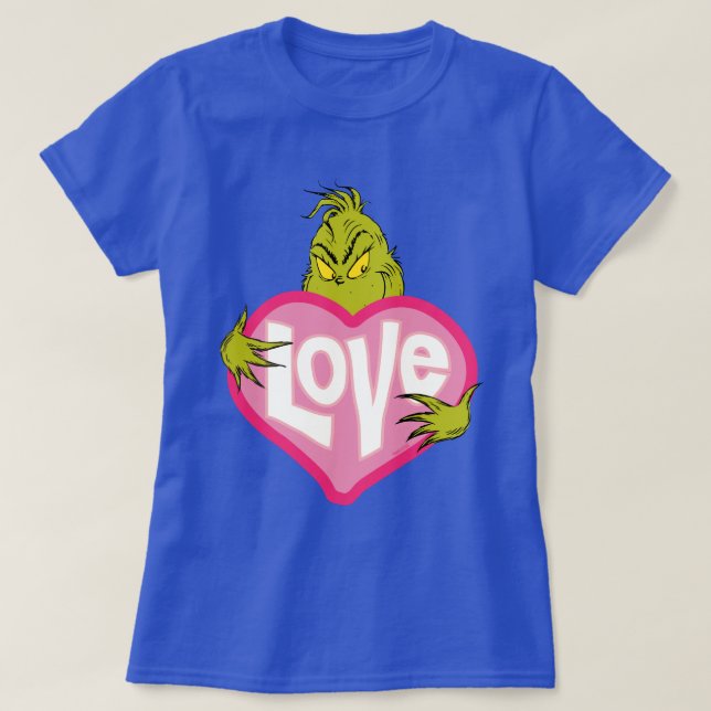 Camiseta Grinch | Corazón rosa de amor (Diseño del anverso)