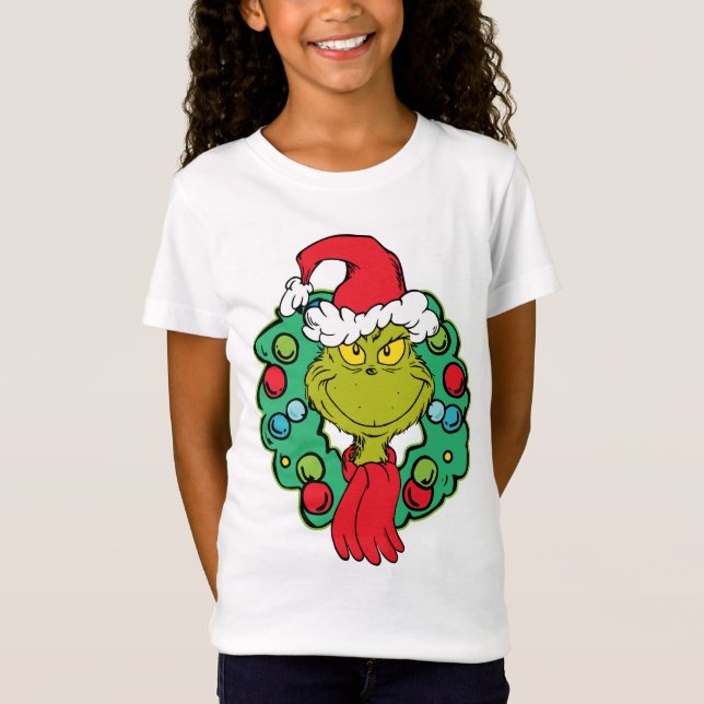 Camiseta Grinch | Corona de Navidad (Anverso)