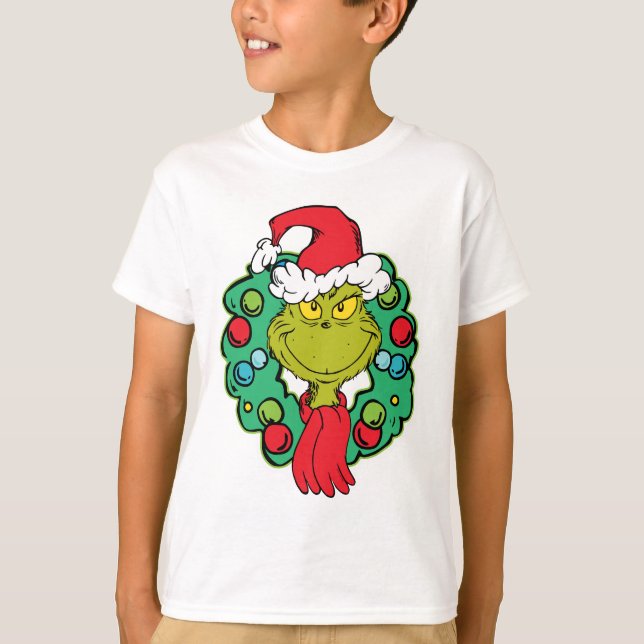 Camiseta Grinch | Corona de Navidad (Anverso)