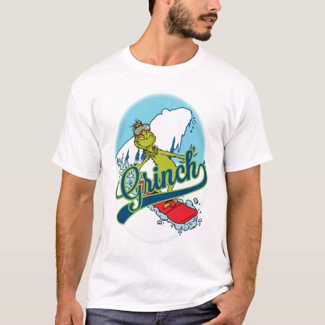 Camiseta Grinch en snowboard (Anverso)