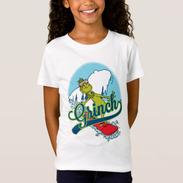 Camiseta Grinch en snowboard (Anverso)