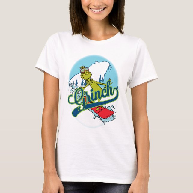 Camiseta Grinch en snowboard (Anverso)