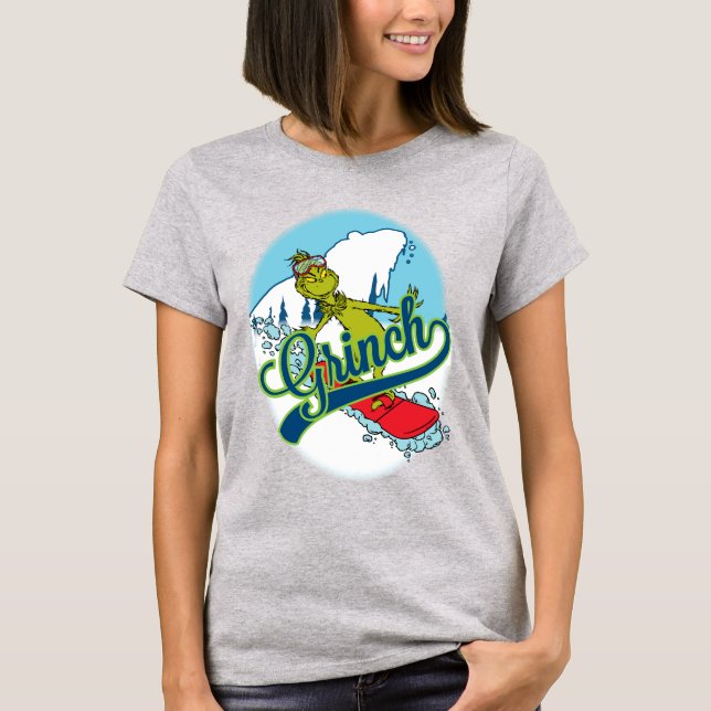 Camiseta Grinch en snowboard (Anverso)