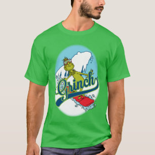 Camiseta Grinch en snowboarding