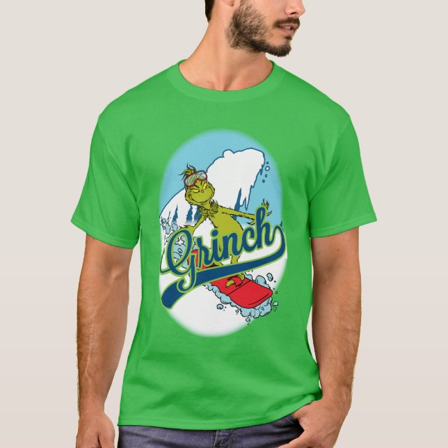 Camiseta Grinch en snowboarding (Anverso)