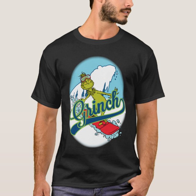 Camiseta Grinch en snowboarding (Anverso)