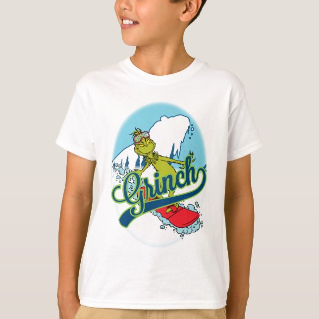 Camiseta Grinch en snowboarding (Anverso)