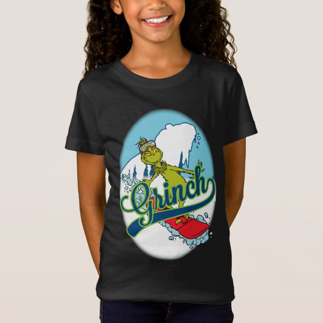 Camiseta Grinch en snowboarding (Anverso)