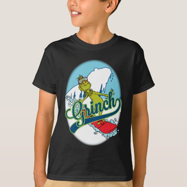 Camiseta Grinch en snowboarding (Anverso)