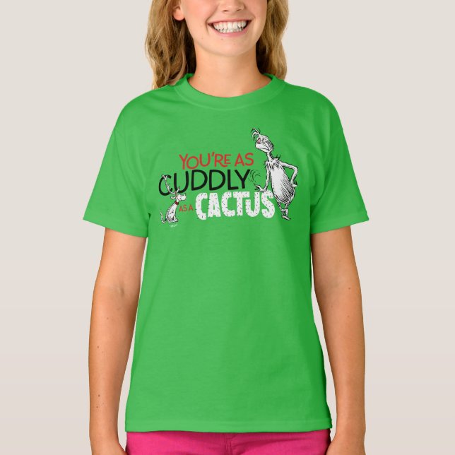 Camiseta Grinch | Eres tan Acogedor como un Cactus Cita (Anverso)