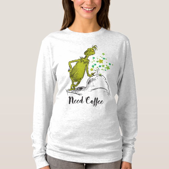 Camiseta Grinch | Funny Need Coffee (Anverso)